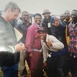 With Ladysmith Black Mambazo in the UK